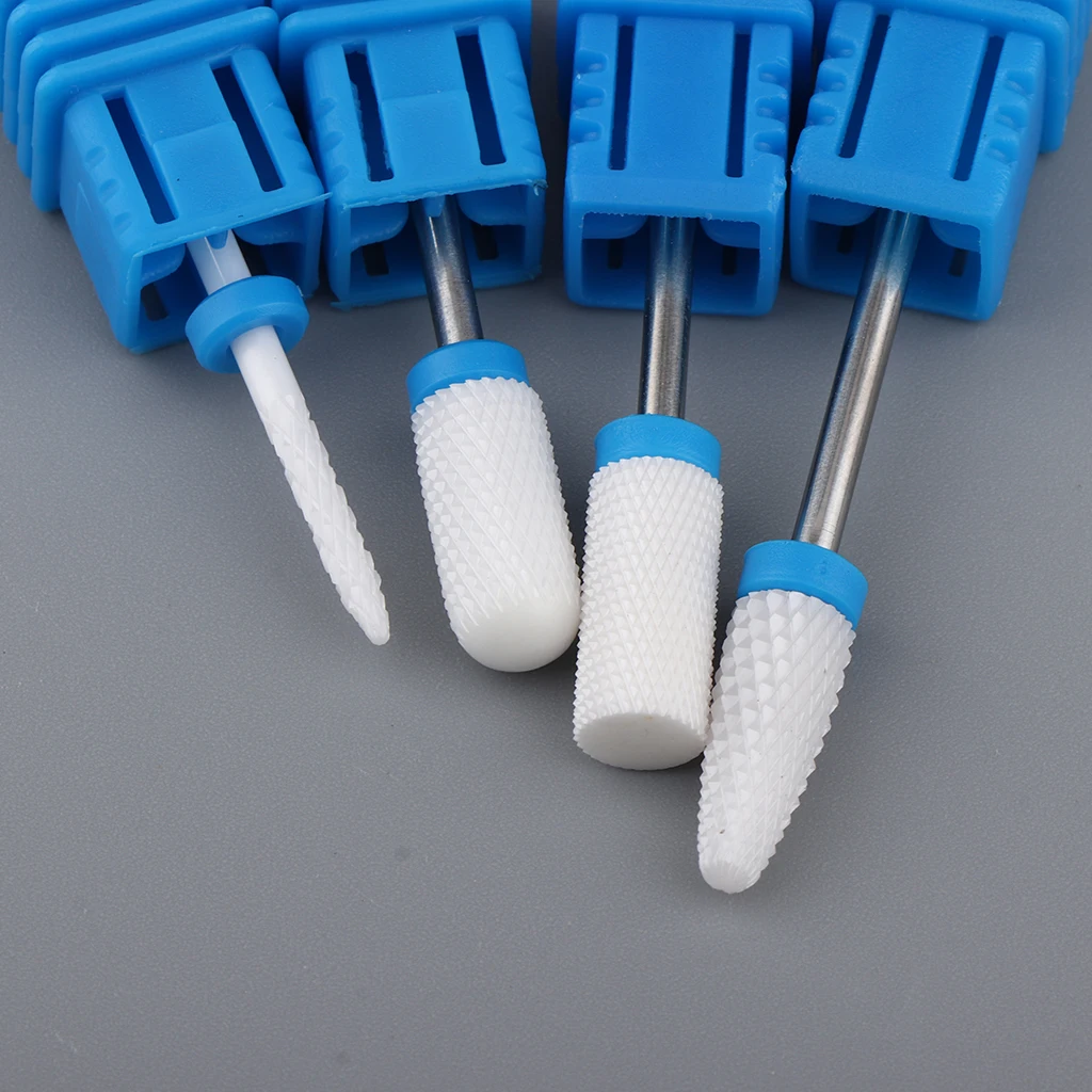 

5 Pieces Fine Medium Coarse Electric Ceramic Nail Drill Bit Manicure Grinding Tool Cuticle Clean Dead Skin Gel Remover