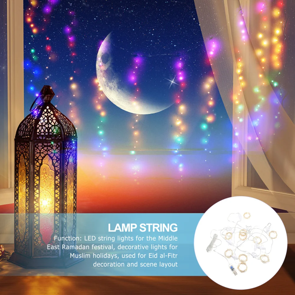 

1Set LED Colorful Curtain Light String USB Decorative Night Light Party Light