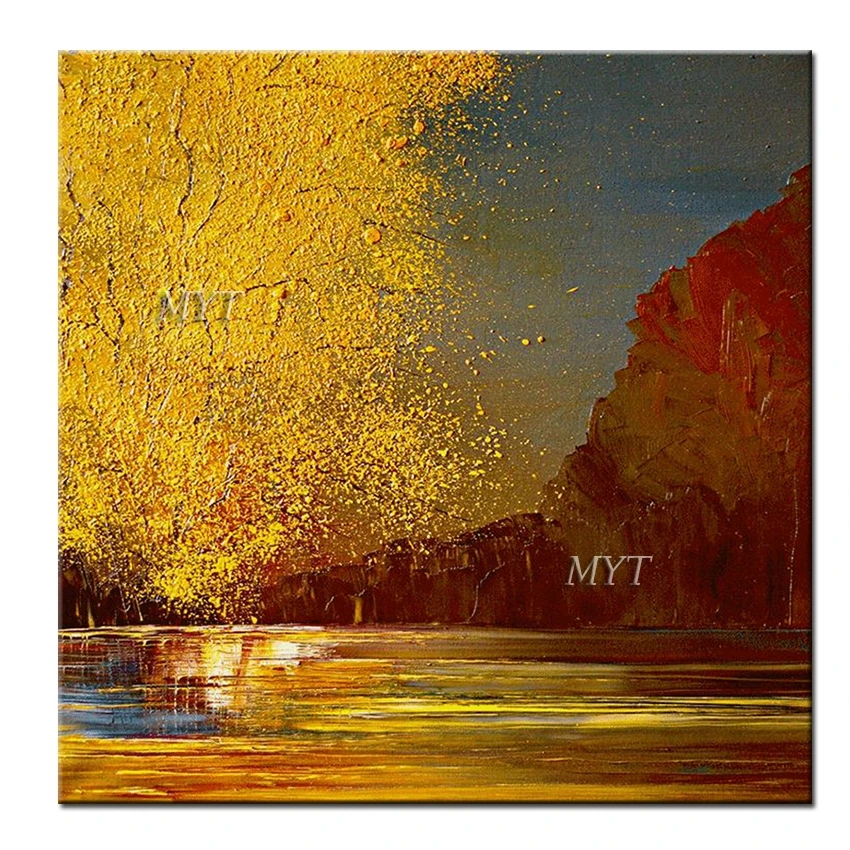 

Gold Thick Texture Design 100% Hand-painted Oil Painting Canvas Wall Art Modern Home Living Room Decoration Paintings Unframed