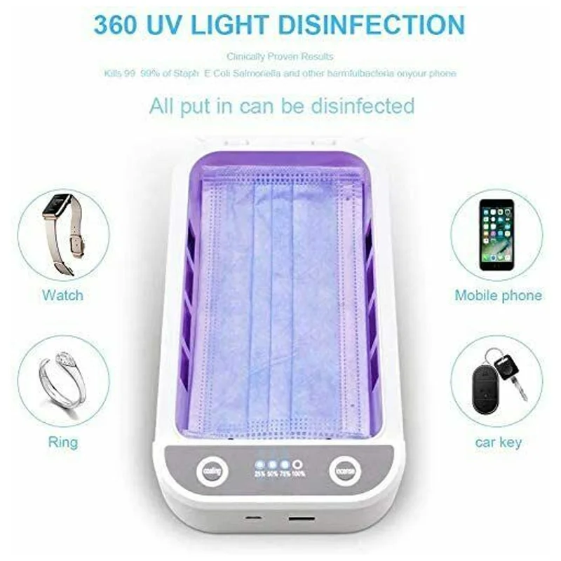 

UV Ultraviolet Cell Phone Box Case Cleaner for Smartphones Jewelry Watch DJA99