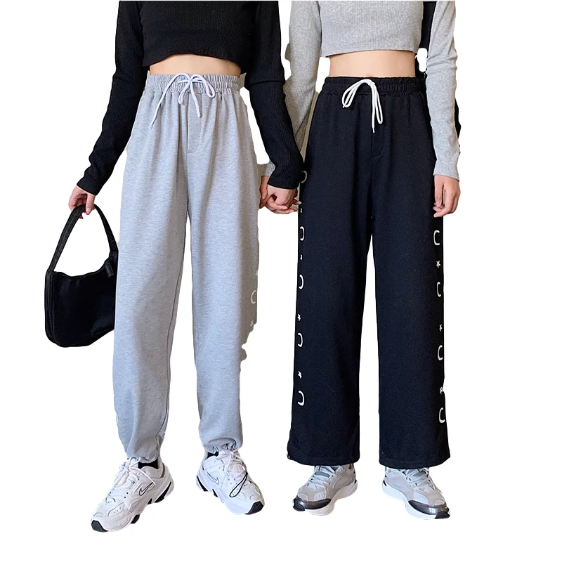 

New Trendy Sweatpants Womens Autumn Thin Loose Harajuku Streetwear Wild Casual Hip Hop Harajuku Jogger Ankle Length Trousers