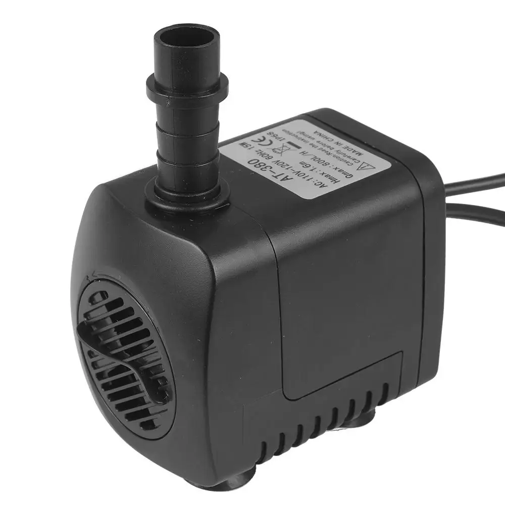 Цветной водяной насос для аквариума погружной Электрический фонтан 2 сопла 220