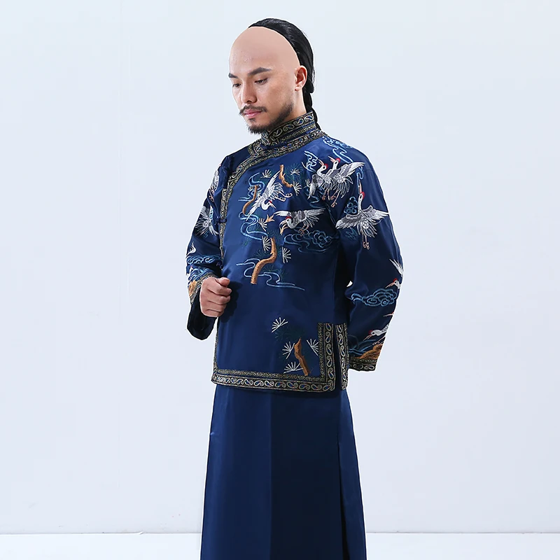 

Hanfu Men cosplay china embroidery Clothing suit costumes TV series ancient costume Men's gown robe same style master clothing