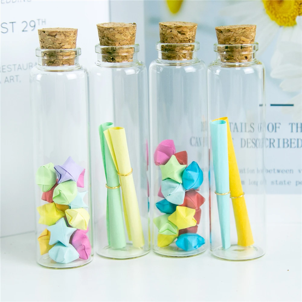 

30*110*17mm 55ml Transparency Glass Bottles With Cork 25pcs/lot For Wedding Holiday Decoration Christmas Gifts