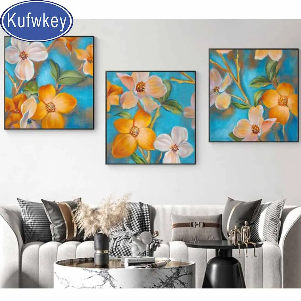 

Retro Flowers diamond painting Full Square,round diamond,rhinestone painting embroidery Mosaic Triptych 5d picture,2021 Gift
