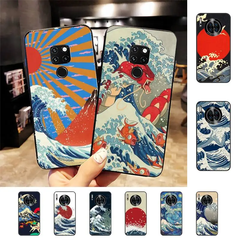 

Cute Wave Phone Case For Huawei Nova3I 3E mate20lite 20Pro 10lite Luxury funda case