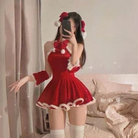 2021 winter new giant darling your valentines day sweetheart sexy christmas dress red chest big bow dress
