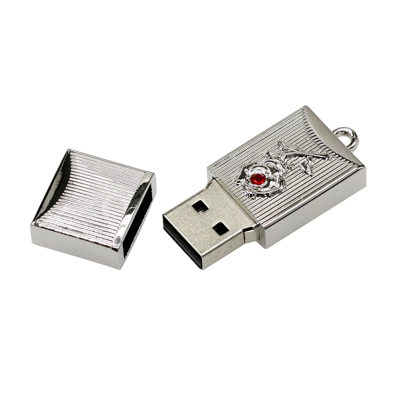 Usb U диск прямоугольной формы с металлическим кольцом для ключей 4 ГБ 8 16 32 64 128 256
