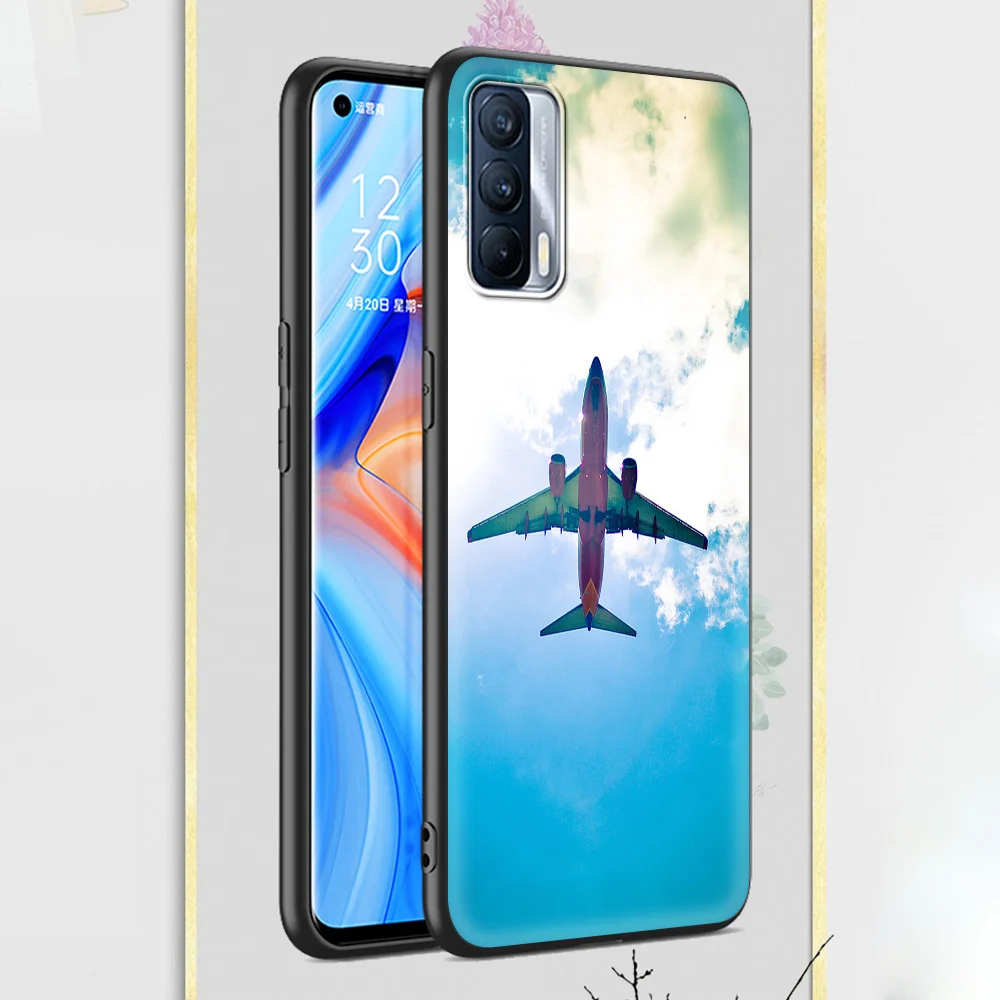 

Silicon Case For Realme C3 C11 5 6 7 7i C15 X7 V15 X50 Pro 5G XT Q2 Q2i C20 Phone Cover Coque Funda Airplane Airplane Cockpits