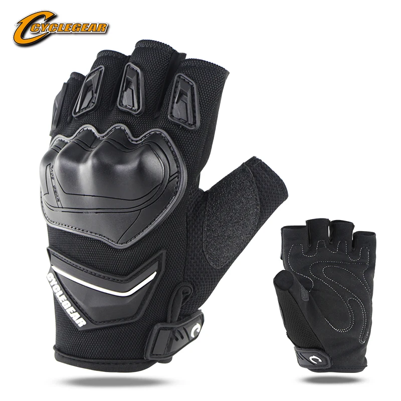 

Cyclegear Half Finger Motorcycle gloves Anti-slip Motor Bike Glove Summer Luva Moto Breathable Motocross Off Road Guante