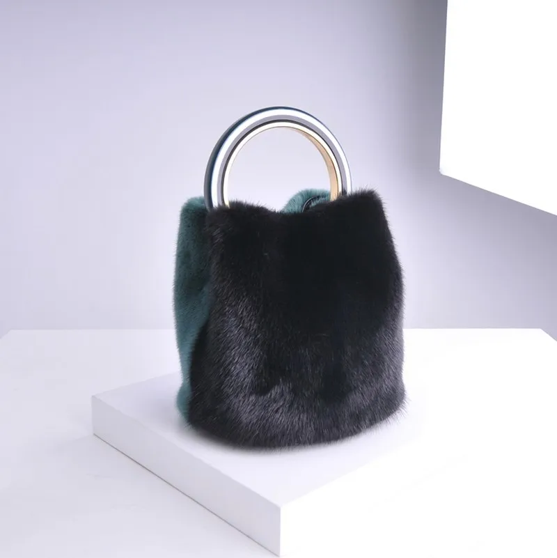Новинка 2020 сумки из меха норки женская зимняя модная сумка на запястье