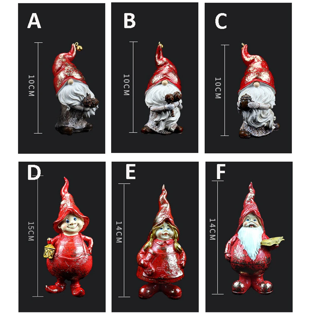 

1PC Miniature Resin Mini Figurine Christmas Santa Claus Resin Toys Retro Christmas Doll DIY Ornament Craft Kids Gift Toys