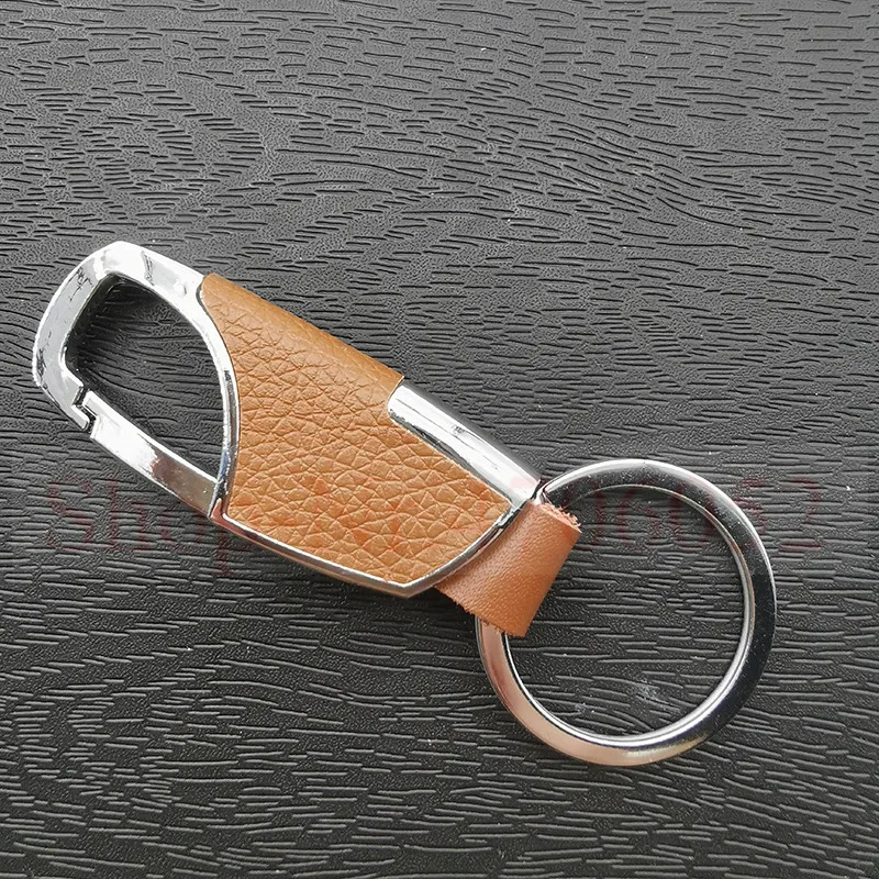 Металлический кожаный брелок для ключей автомобилей Mercedes BMW Audi VW Nissan Honda