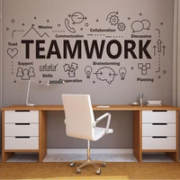 teamwork values office team spirit building motivational inspiring office decor room decoration murals 2295