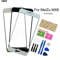 For MeiLan MX6 Mobile Outer Glass Panel touch For MeiZu MX6 Front Glass Panel  No Touch Screen  Assembly Phone Repair Parts