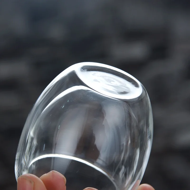 

High Borosilicate High Temperature Resistant Glass Double Wall Cup Vacuum Non-Porous Kung Fu Tea Cup 80ML
