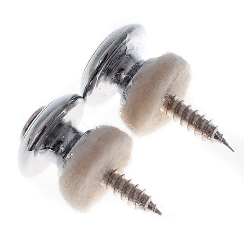 

2pcs Mushrooms Head Guitar Strap Buttons Strap Locks Chrome Guitar Parts