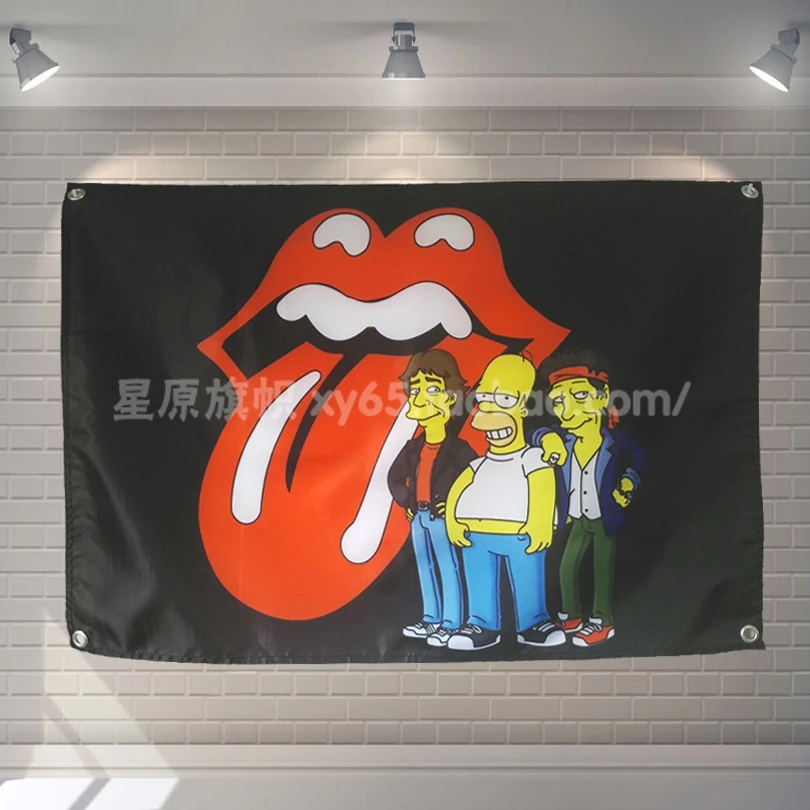 

Rock Band Poster Cloth Flag Banners tapestry Cafe Gallery Bar Billiards Hall Studio Theme Wall Hanging Decor Canvas painting