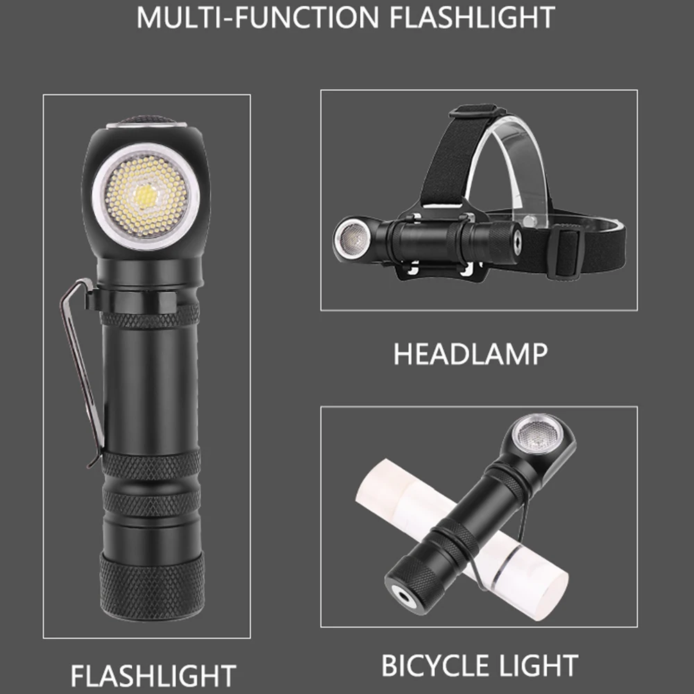 Новый мощный светодиодный фонарик XHP50 с магнитной зарядкой от USB 12 линзами фонарь