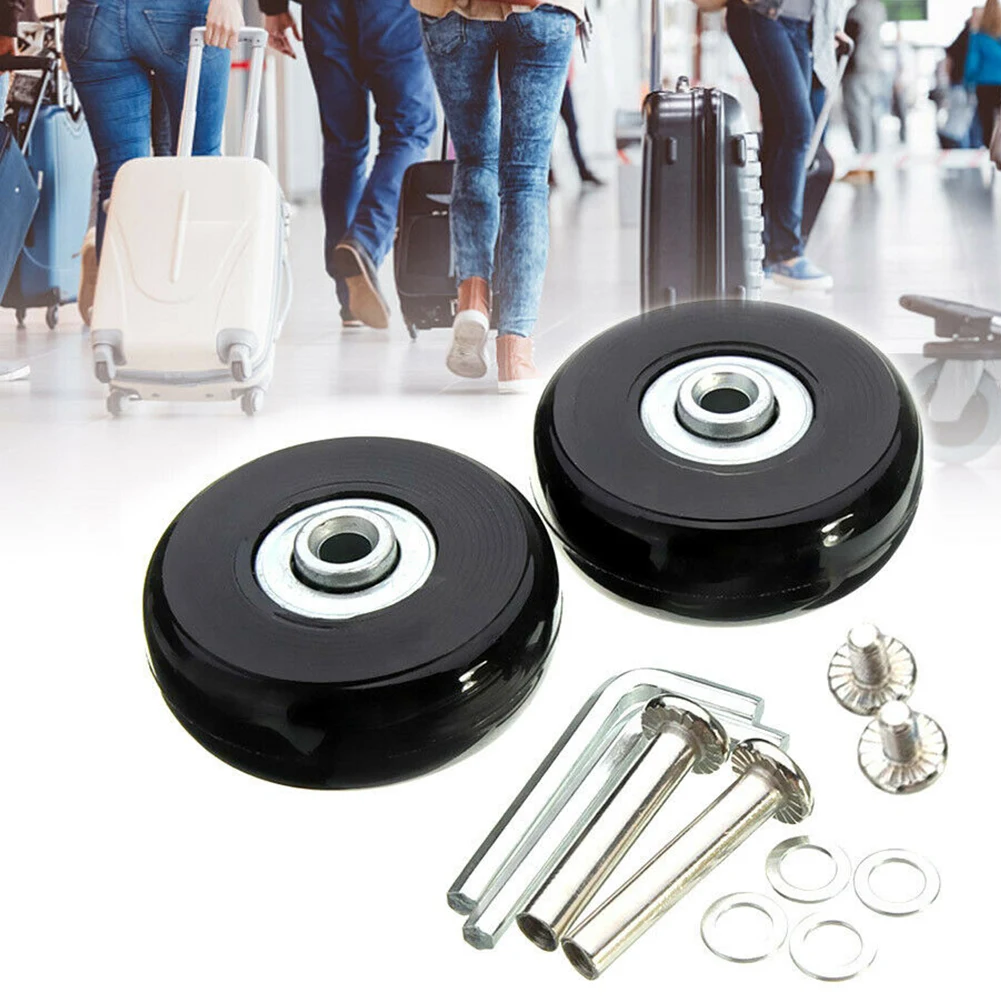 

4pcs Universal With Repair Tool Practical Mute Travel Suitcase Replacement Roller Luggage Wheel Flexible Silent Accessories
