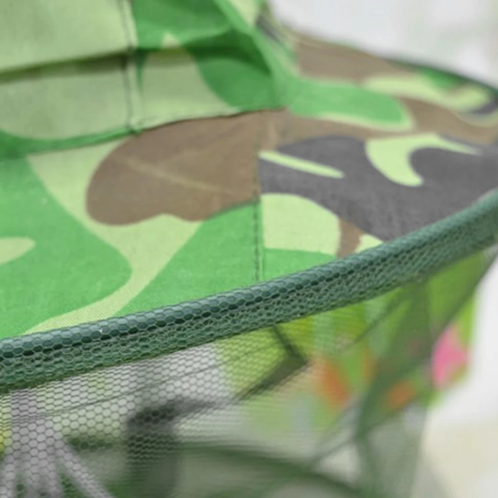 Outdoor Camouflage Anti Mosquito Fishing Hat With Net Mesh Cover Fisherman Beekeeping Camping Mask Face Protect Caps | Спорт и