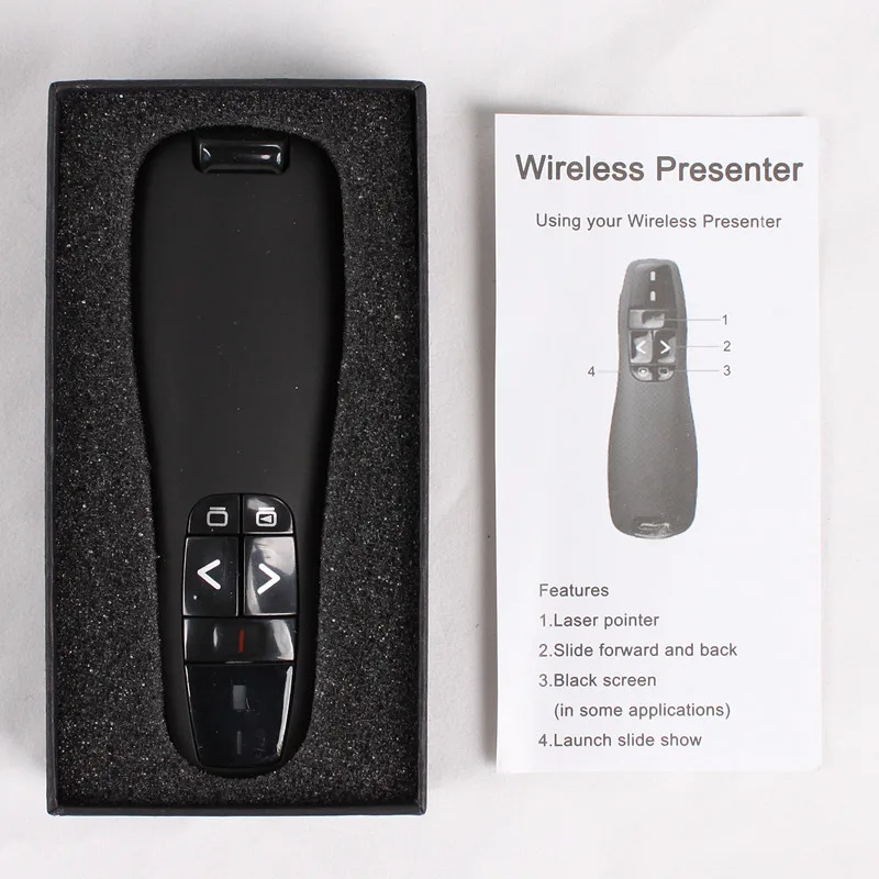 Wireless remote control 2.4G USB Presenter work for Powerpoint windows system Replacement of R400 laser pointer | Электроника