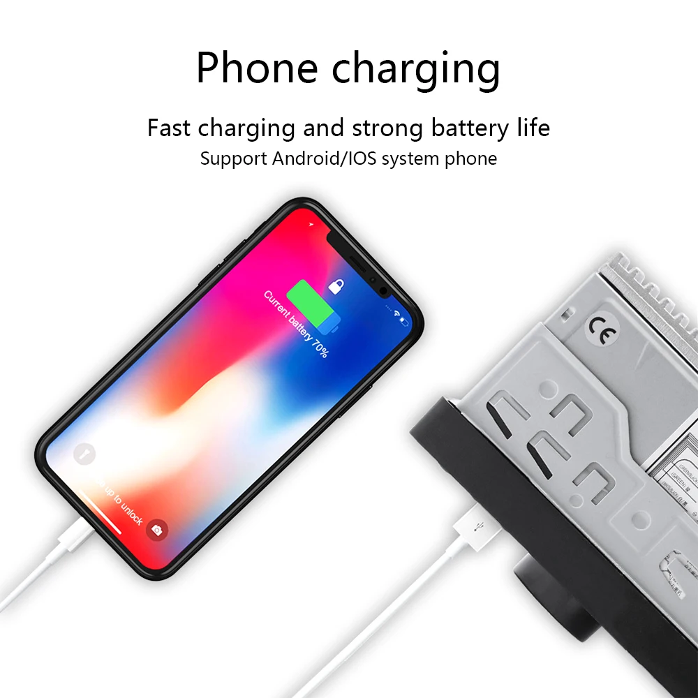 Автомагнитола Podofo 1 din с двумя USB портами MP5 Bluetooth FM SD AUX|Автомагнитолы| |