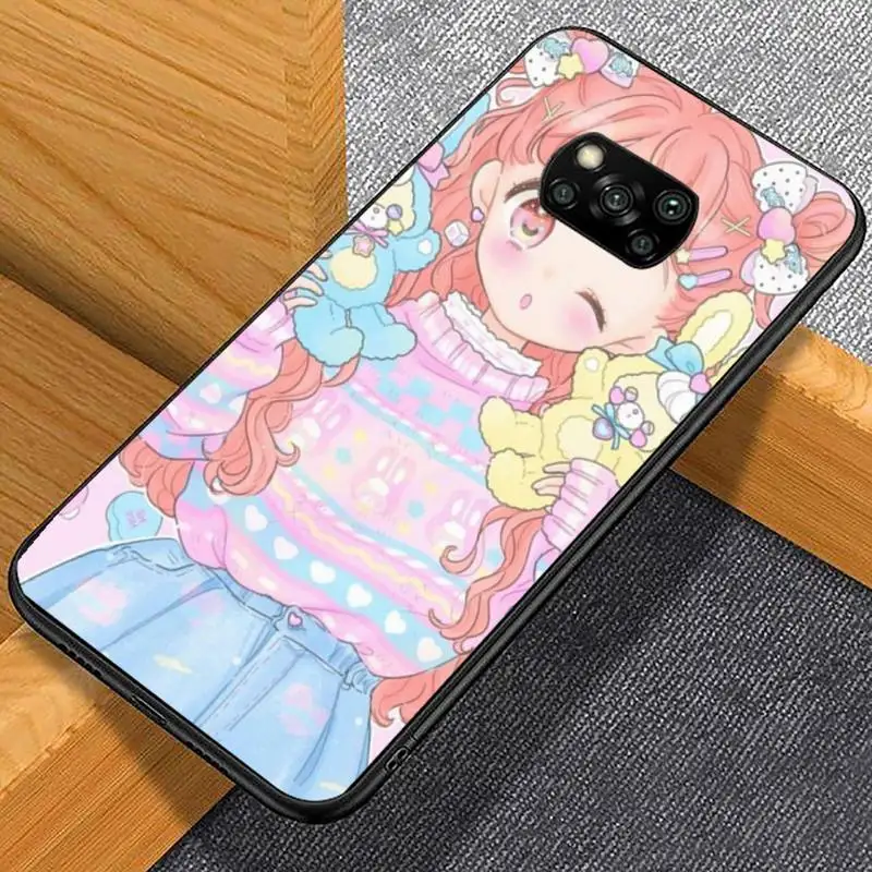 

Kawaii Pastel Anime Phone Case For Xiaomi redmi note mi 7 8 9 10 a s t pro max 4G 5g mobile bags