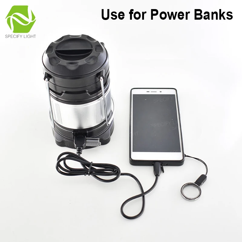Multi-functional Portable LED Lantern Power Bank Camping Emergecy Light USB Charging 3pcs AA and 2pcs 18650 Battery Supply | Освещение