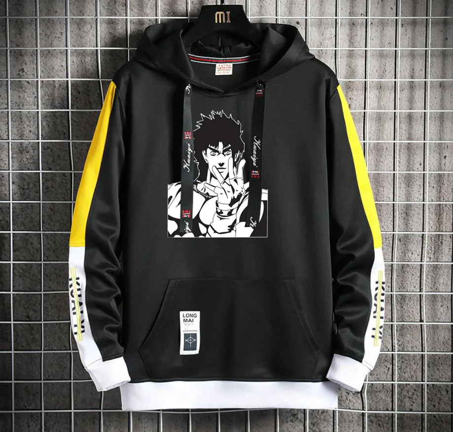 

JoJo's Bizarre Adventure Anime Hoodie Men/Women Popular Harajuku Hoodeds Pullover Streetwear Casual Fake Two-Piece coat jacket