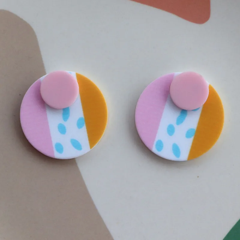 

2021 Women New Cute Acrylic Dangle Earrings Jewelry Gifts