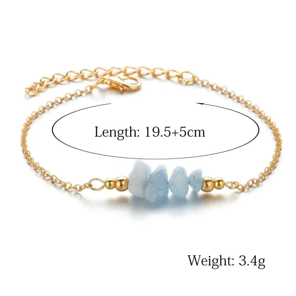 Женские браслеты из натурального камня асимметричные на запястье с кристаллами