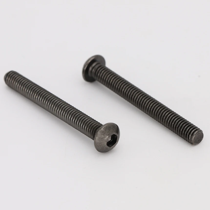 M6 * 25/30 M6x25/30 10 9 класс черный никель Ni углеродистая сталь DIN7380 Овальная Круглая