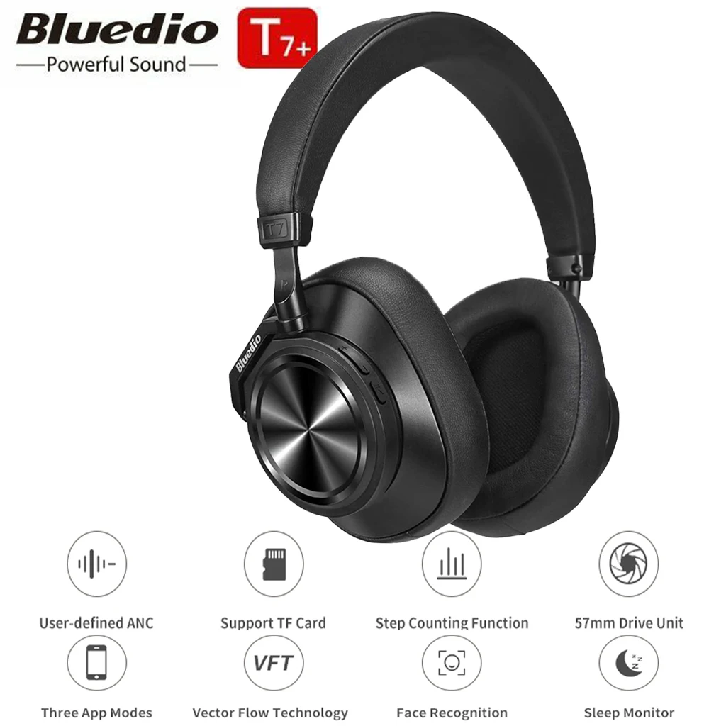 

for T7+ Plus Bluetooth 5.0 Wireless Headphones Active Noise Cancelling Headsets