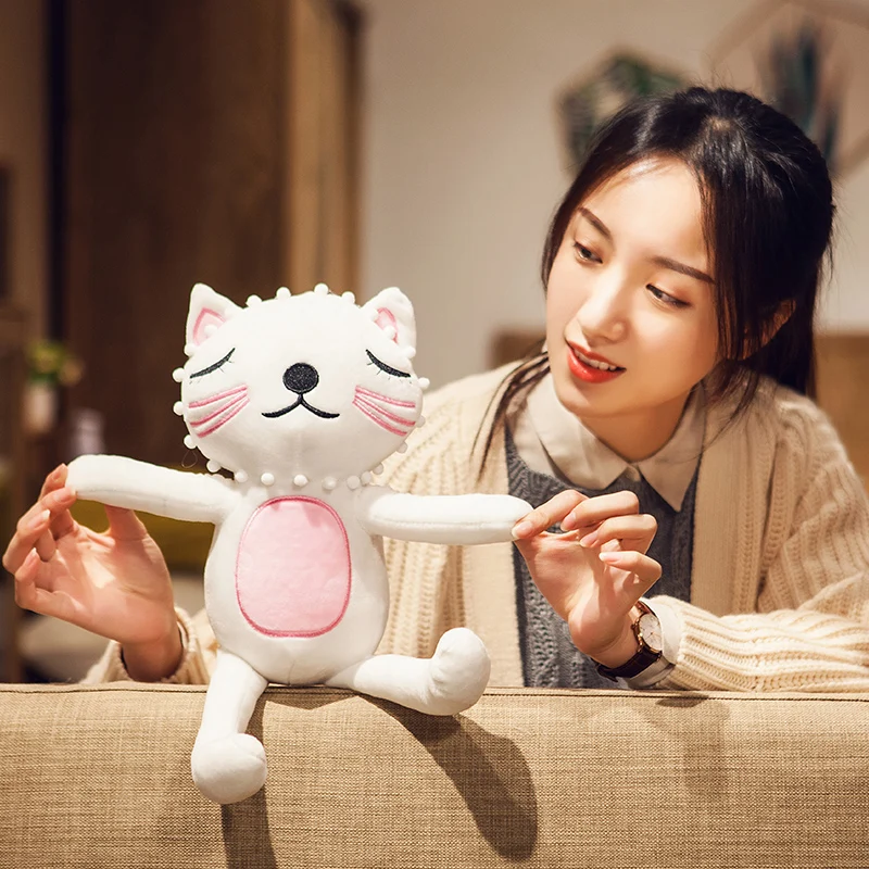 40/60 см Kawaii Лев и кошка плюшевые игрушки животных Подушка пушистый кот куклы
