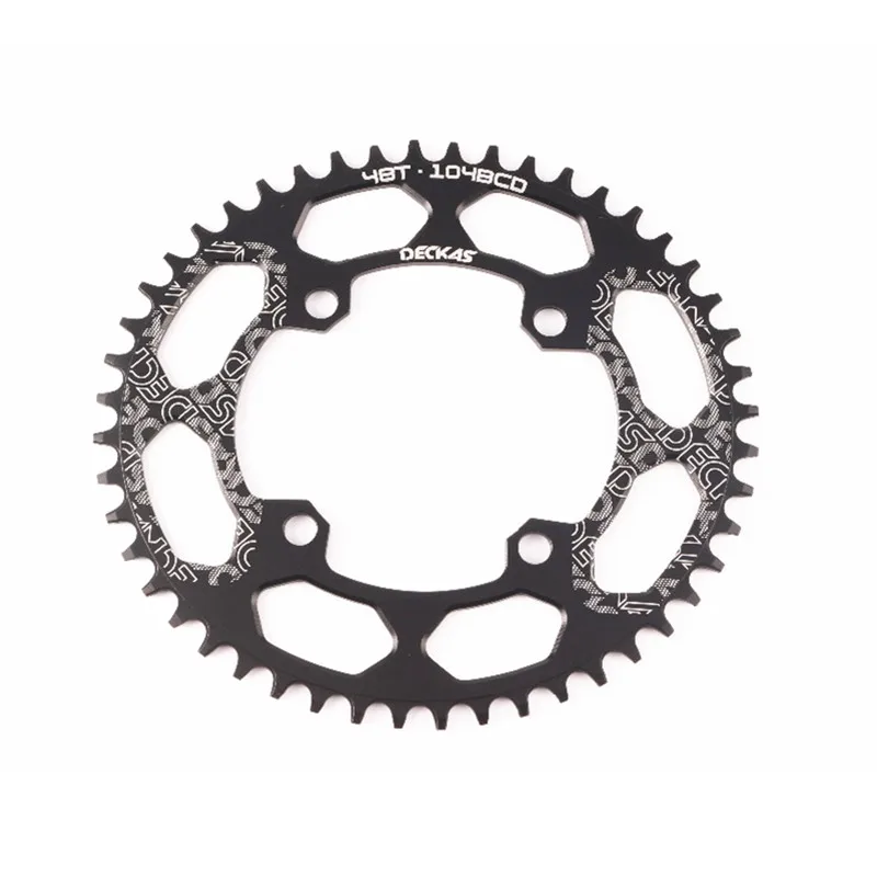 DECKAS круглый 104BCD 40/42/44/46/48/50/52T горный велосипед Звездочка MTB велосипед диаметра окружности болтов(Алюминий узкая широкая цепь из колец цепь BCD 104