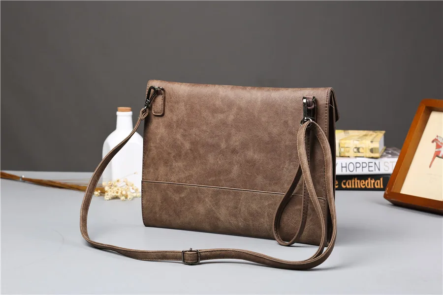 Офисные Сумки конверты для мужчин тонкие сумки через плечо мужской мессенджер