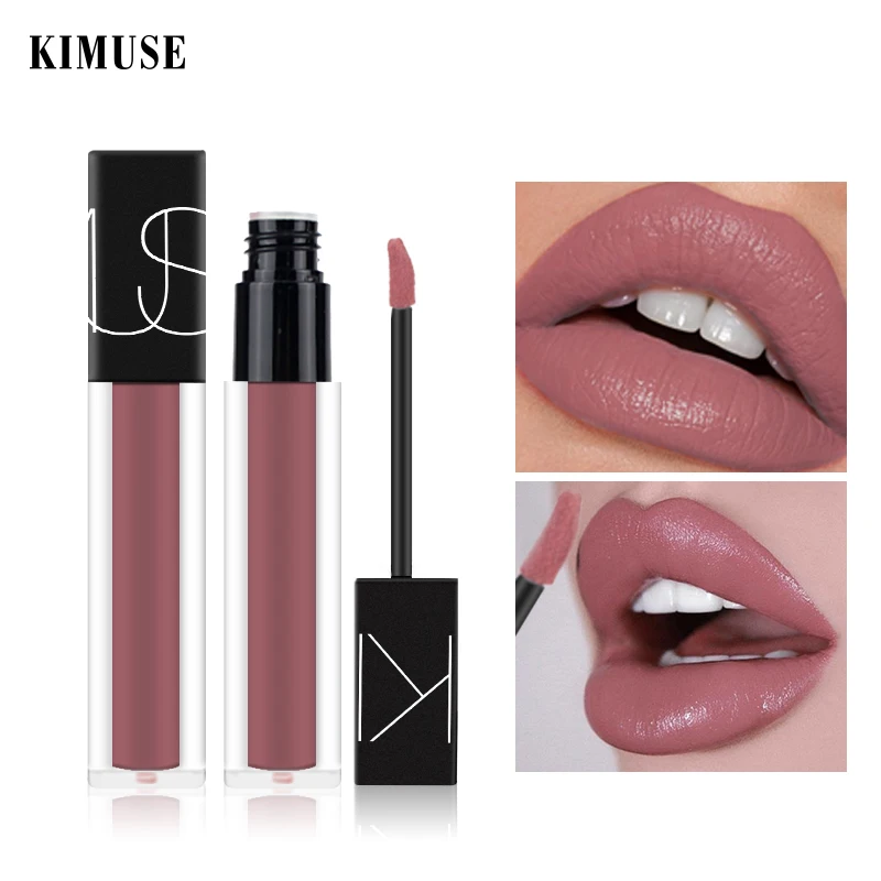 Жидкая помада KIMUSE блеск для губ матовая губная телесного цвета долговечная