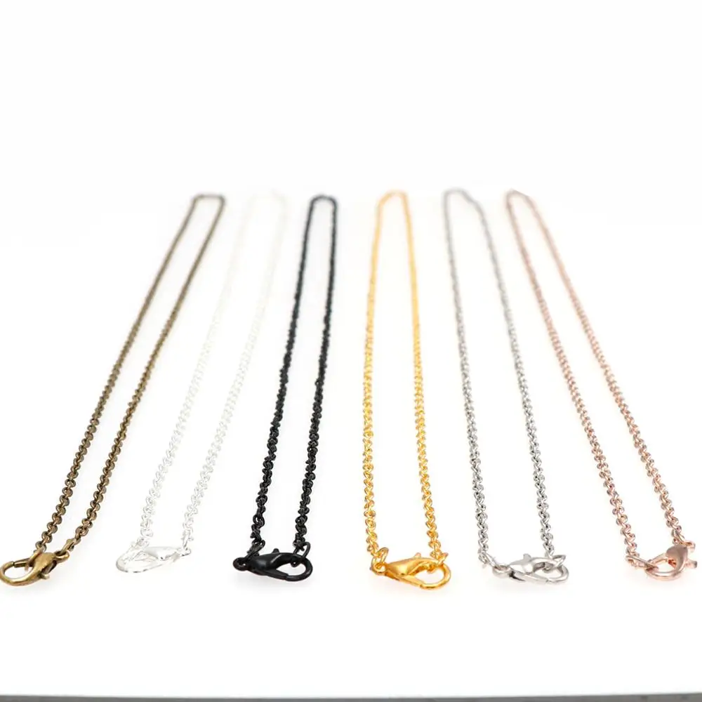 12 шт./лот железная Регулируемая цепочка с золотыми/серебряными/бронзовыми