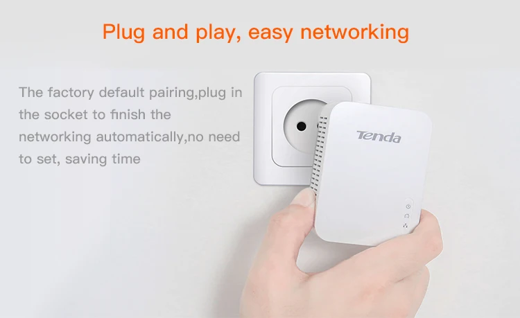 1 пара Tenda PH3 PH15 1000 Мбит/с powerline сетевой адаптер, AV1000 Ethernet ПЛК адаптер переменного тока, высокая совместимость с IPTV, Homeplug AV2
