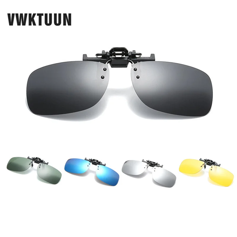 Женские и мужские квадратные поляризационные очки VWKTUUN солнцезащитные с клипсой