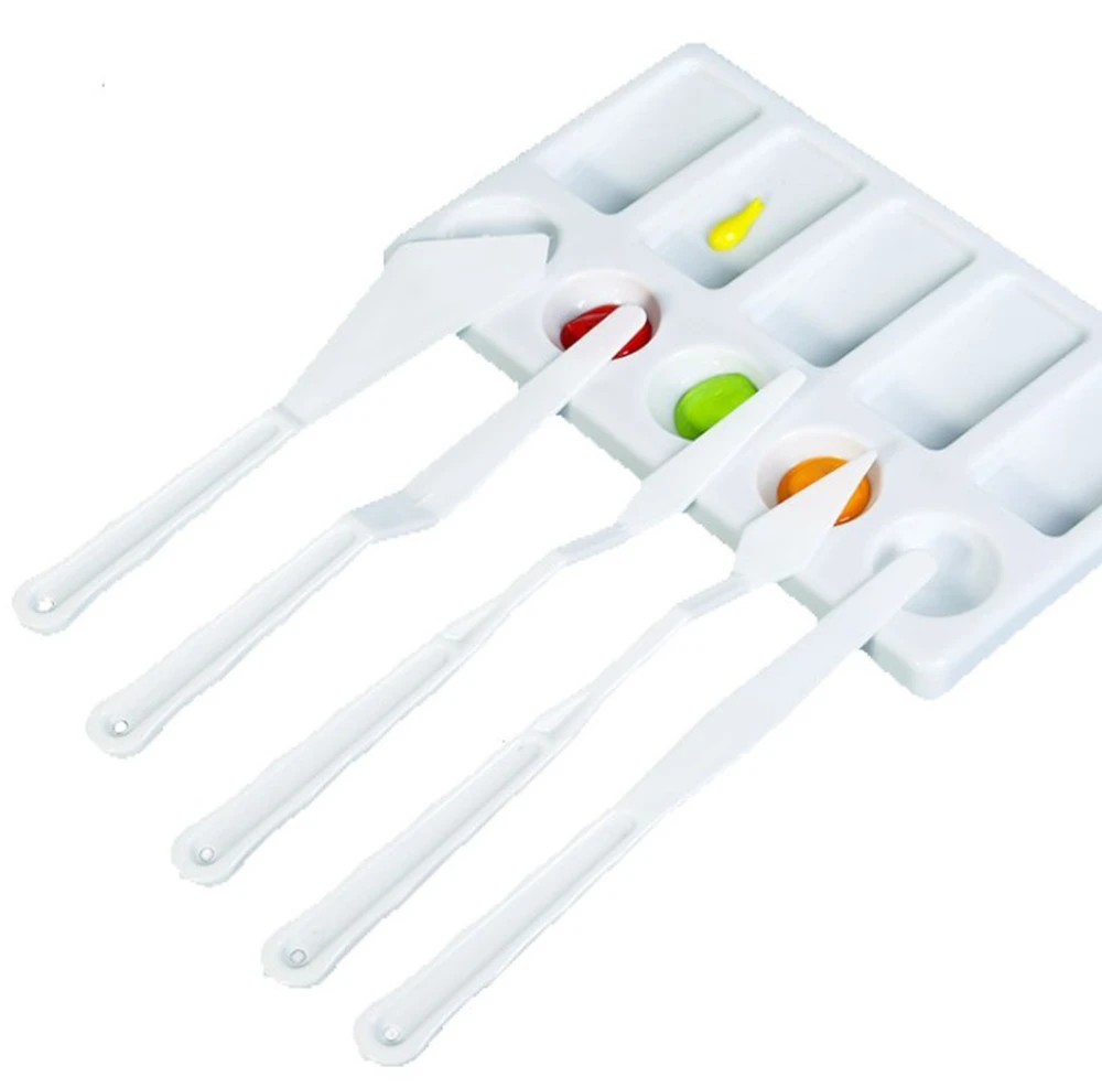 

6Pcs/Set Plastic Painting Knife Spatula Palette Knife Oil Painting Accessories For Oil Color Mixing Drawing Tools