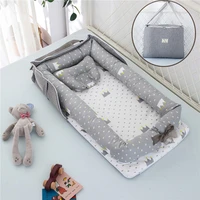 removable newborn bed baby cot nest bed bag set bebe protect cradle cushion bumper travel crib newborn babynest for portable
