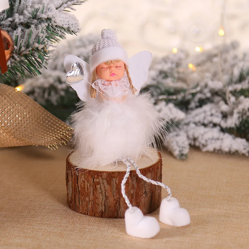Новые рождественские украшения взрывы милый сидящий ангел кукла настольные