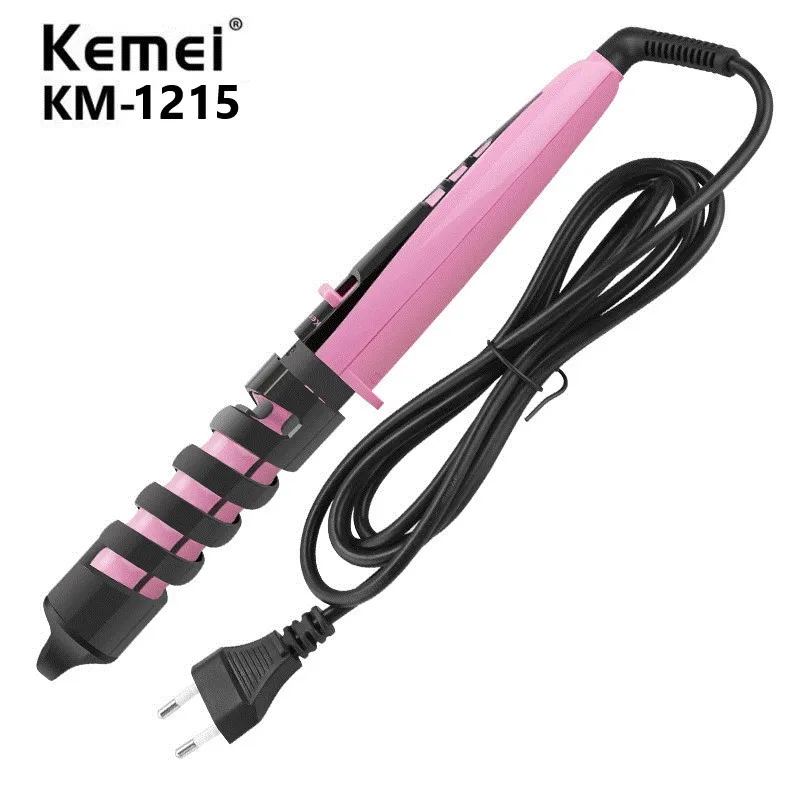 

Kemei modelador de cabelo elétrico KM-1215 curling ferro estilo do cabelo encaracolado anti-escaldante espiral curler curling va