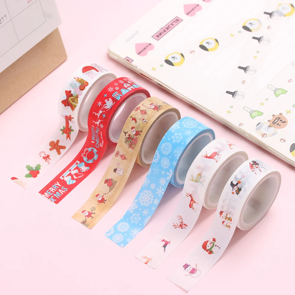 Рождественская елка Снежный олень маскирующая Лента Скрапбукинг клейкие ленты
