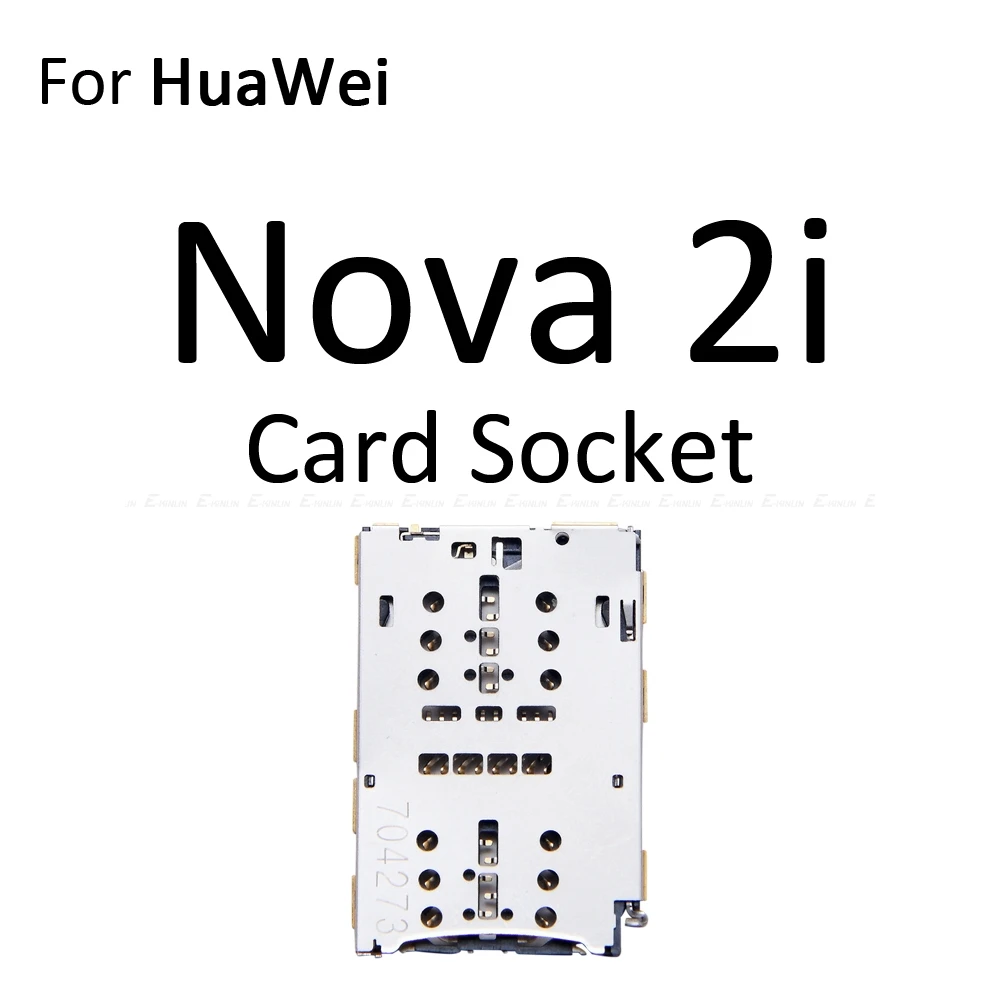 

10pcs/lot Sim Micro SD Card Socket Adapter Container Connector Holder Slot Tray Reader For HuaWei Nova 3i 2i 2S