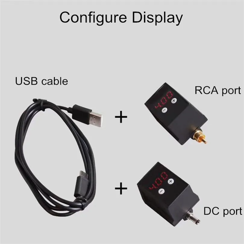 Pro 1 шт. мини беспроводной татуировки питания Портативный ЖК-экран RCA/DC разъем для