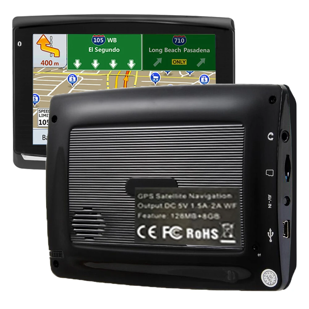 Автомобильный GPS навигатор 5 дюймовый ЖК экран FM спутниковая голосовая навигация