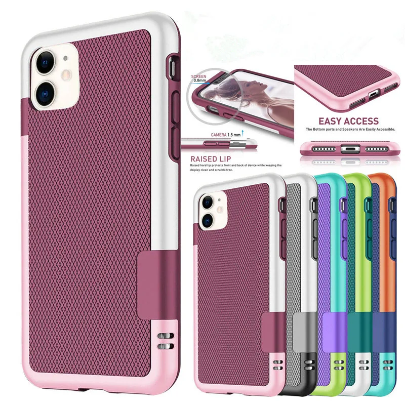 

Luxury Ultra Slim Hybrid Shockproof Armor Case For iphone 11 12 Mini Pro MAX XS XR X 7 8 6 6S Plus Soft Rubber Silicone Cover